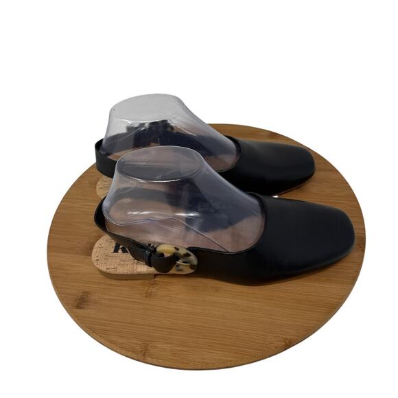 Korks Kork Ease Blush Slingback Flats Black Tortoise Shell Buckle Womens 8 - Picture 1 of 7